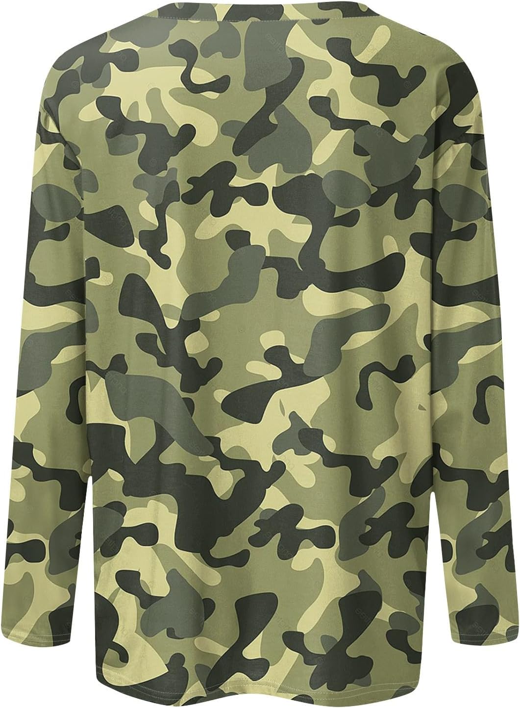 slqdgmryz Womens Long Sleeve Tops Casual Camo Shirt Crewneck Plus Size Blouses Dressy Loose Printed Workout Tunic Tops - Image 4
