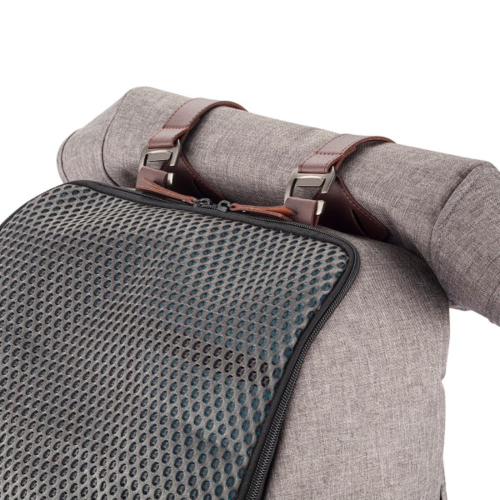 Kurgo Hundetransportrucksack für kleine Haustiere - Tragbarer Haustier-Reiserucksack - Armorsole-Basis - Umwandelbarer Rucksack zu Transportbox - Robuster Haustierrucksack - Heather Grey