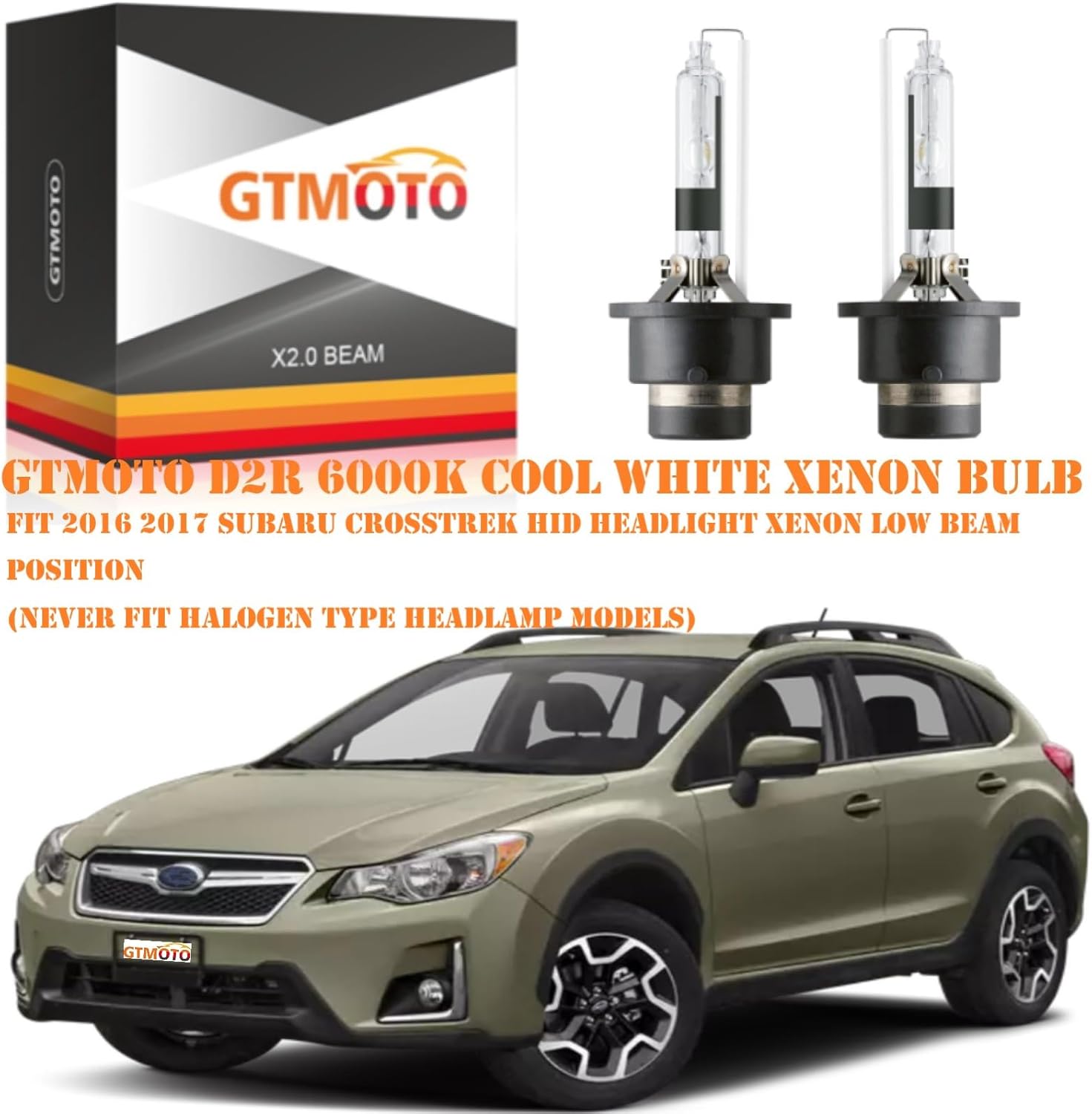 for 2003 2004 2005 Nissan 350Z Altima Headlights HID Low Beam with D2R Xenon Bulb Only, Sedan Coupe OE 35W Headlamp, 6000K Bright White D2RC1 Dipped Light, 2-Pack