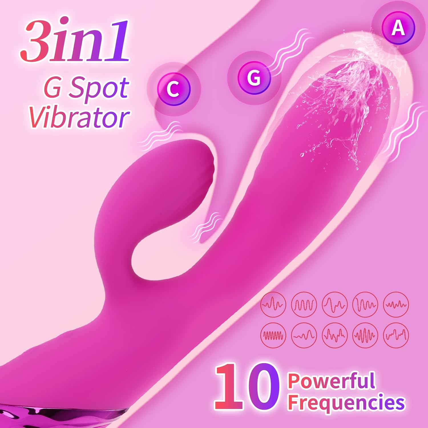 Inflatable Vibrator Adult Toys with 10 Vibrating Frequencies & 3 Inflation Modes, G Spot & Anal Clitoral Stimulation Inflatable Dildo, Female Adult Toy for Couples & Women