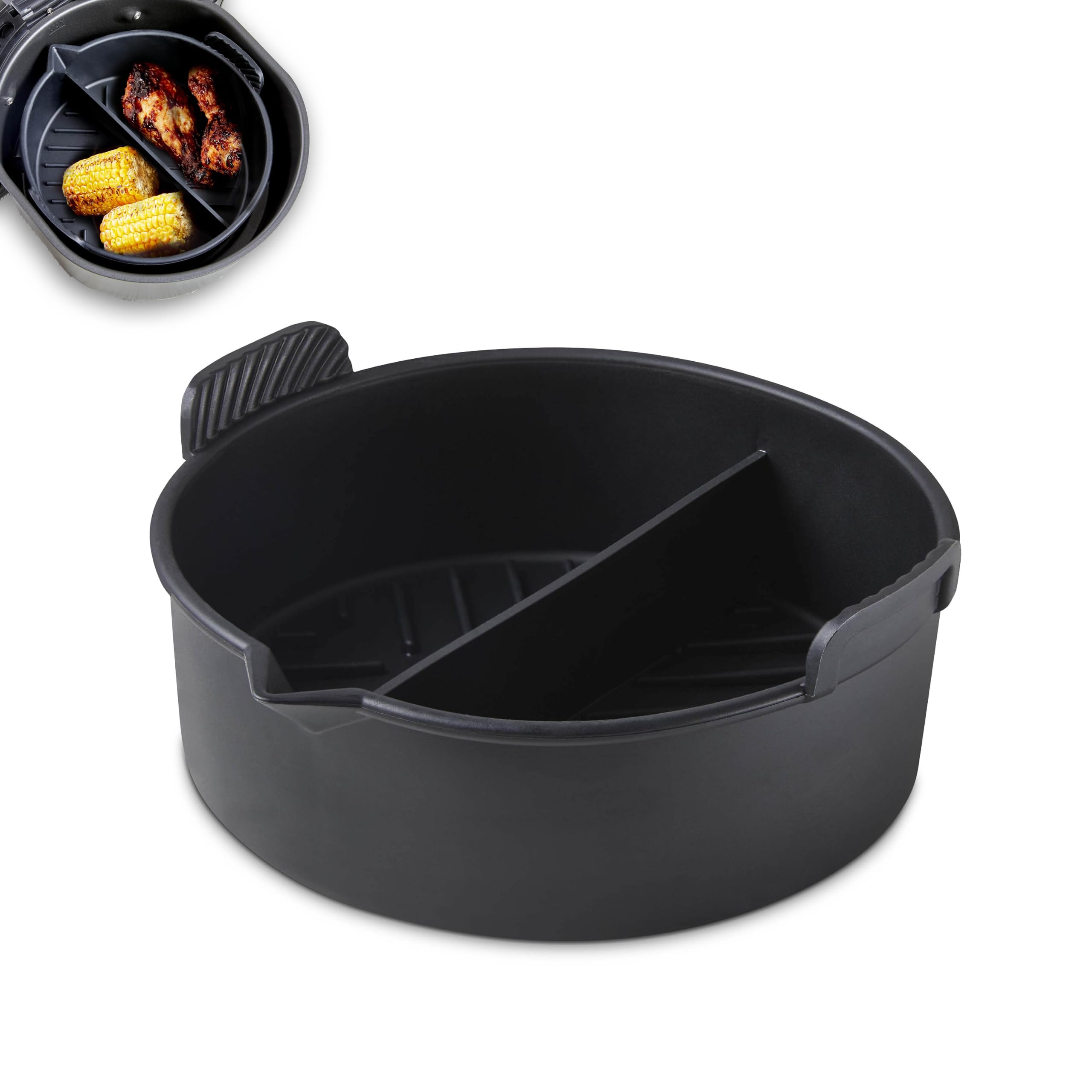 Tower Round Solid Air Fryer Tray With Divider