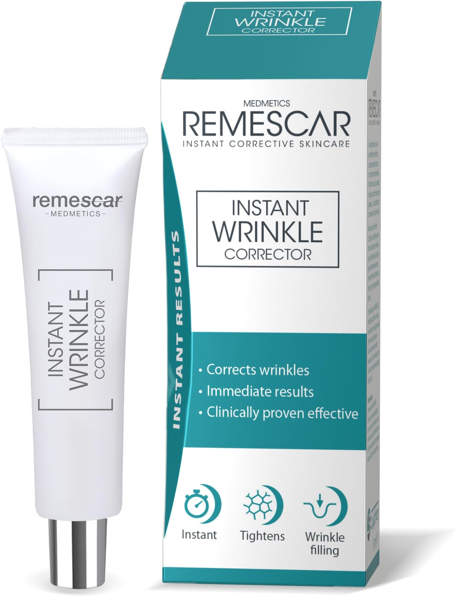 Remescar Instant Wrinkle Corrector 8Ml - Clinically Proven Instant Results - Anti Aging & Facial Wrinkle Reduction - Fills Wrinkles & Firms The Skin - Reduce Signs Of Aging - 180 Applications