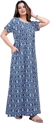 Urali® Women's Printed 100% Cotton Night Gown