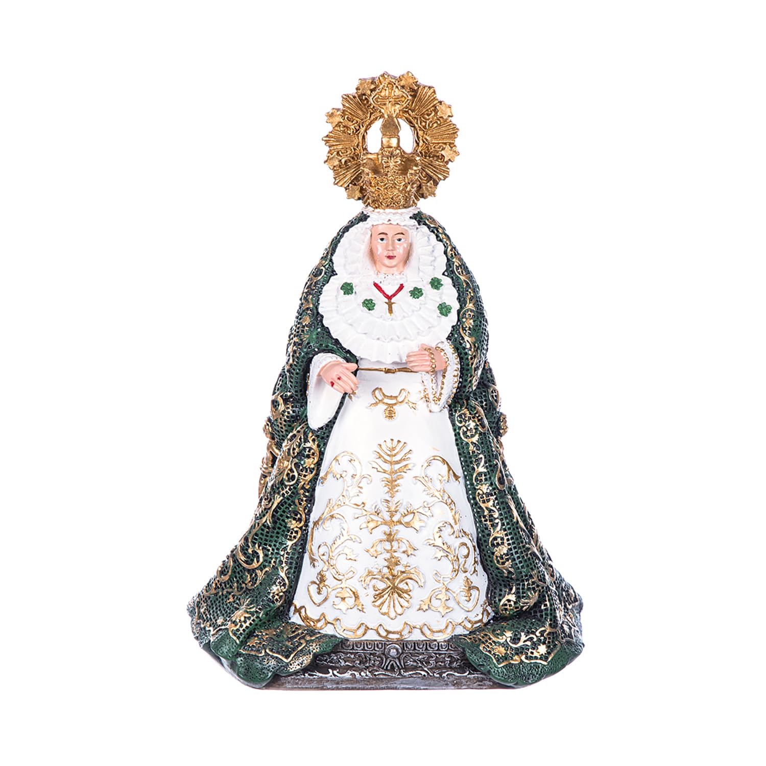 Figura Virgen Macarena 22 cm Resina Decoración Religiosa