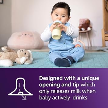 Philips Avent PPSU Natural Feeding Bottle - Medium Flow Nipple Flow 3, 9 oz, 2 Pack SCY943/12