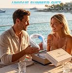 Neck Air Conditioner with 2 Icy Cooling Plates, Portable Neck Fans Blow Cold Air Rechargeable, Wearable Bladeless Fan Personal AC Dual Turbo,LED Screen Summer Gifts for Travel Beach Golf Office Women