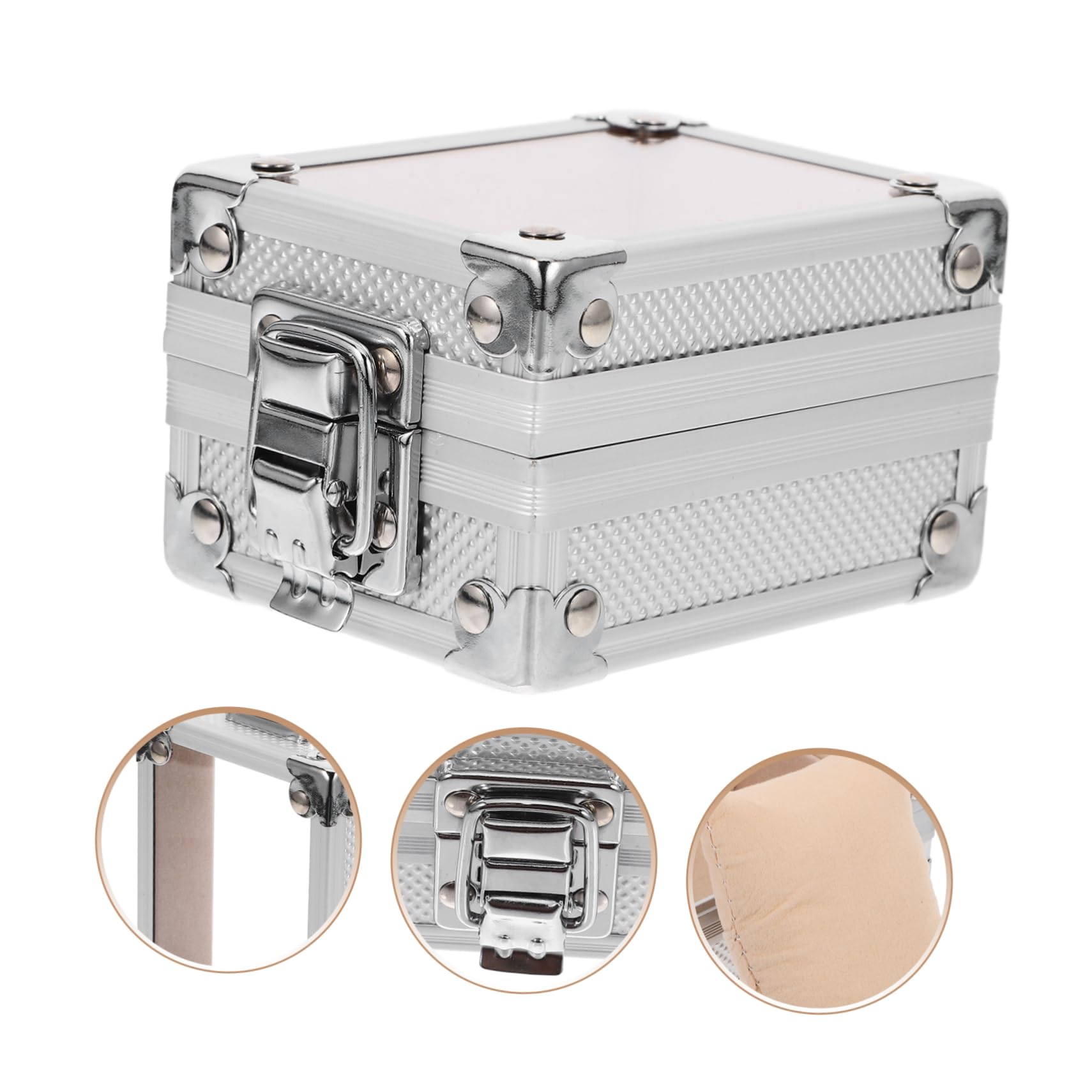 ULTECHNOVO Étui à Montre Aluminium avec Serrure Boîte De Rangement pour Montre Individuelle Remontoir Compact pour Accessoires