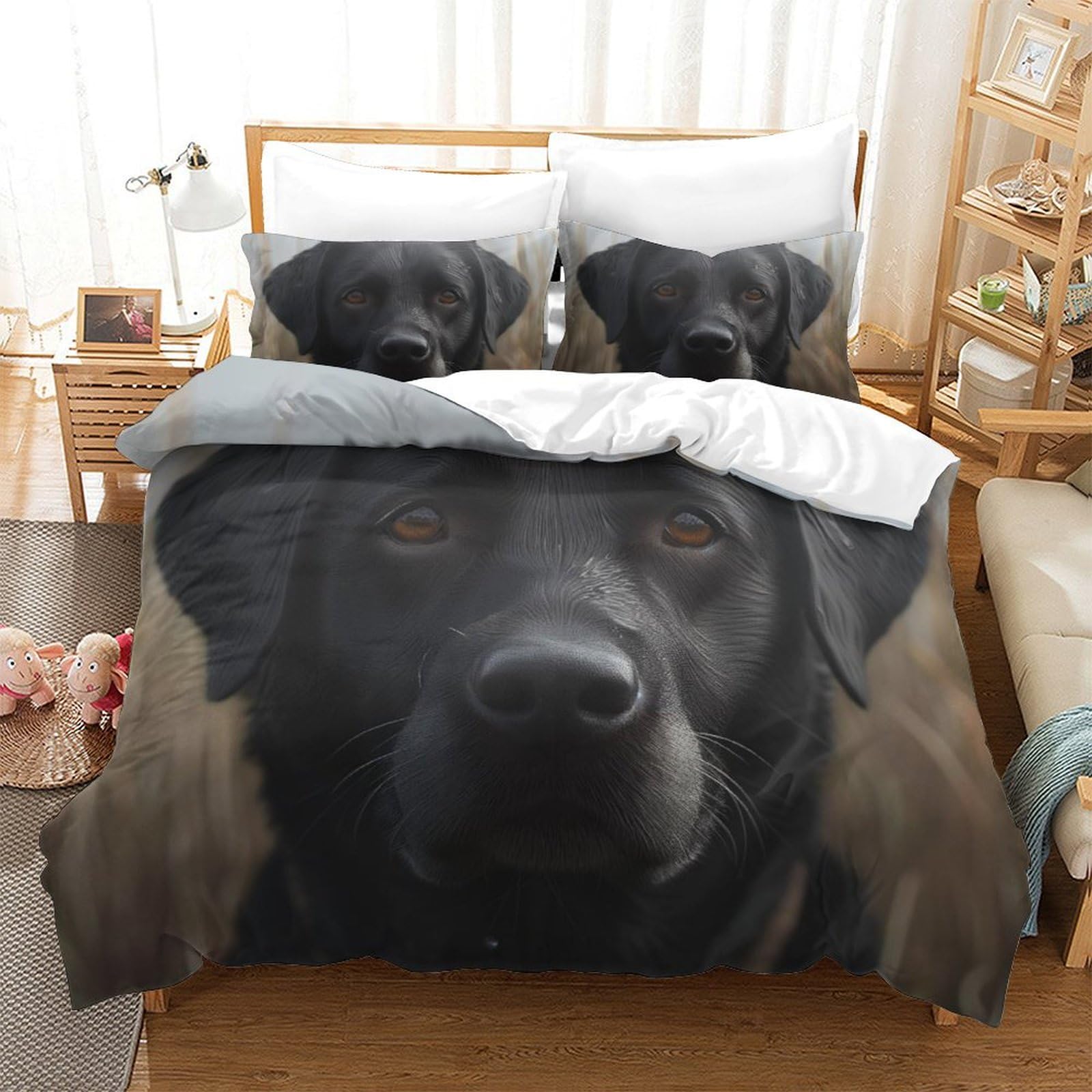Parure lit Labrador 3 pièces cadeau idéal pour passionné de chien