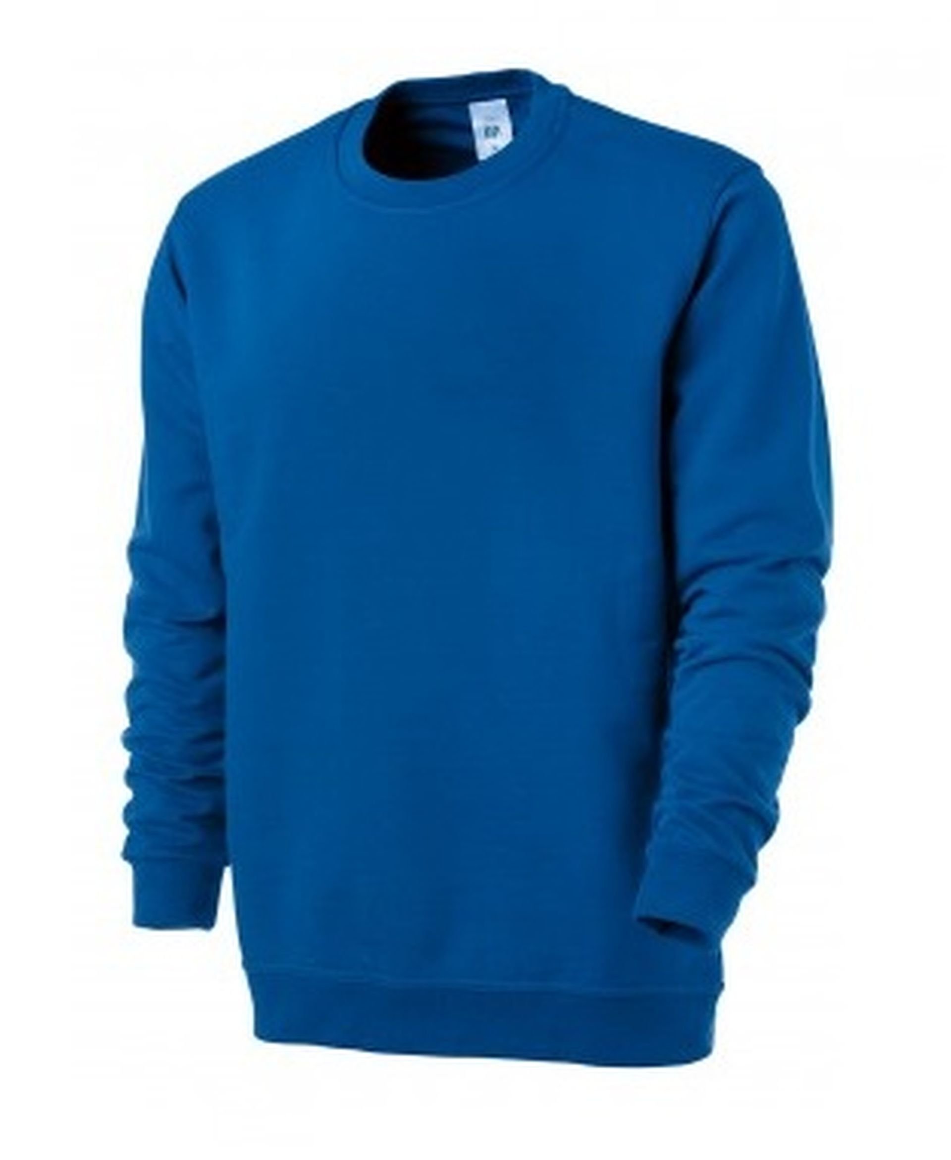BP 1623-193-13-L bluza uniseks, długie rękawy, okrągły dekolt, ściągacze na rękawach i obszyciu, 320,00 g/m² wzmocniona bawełna, królewski błękit,L