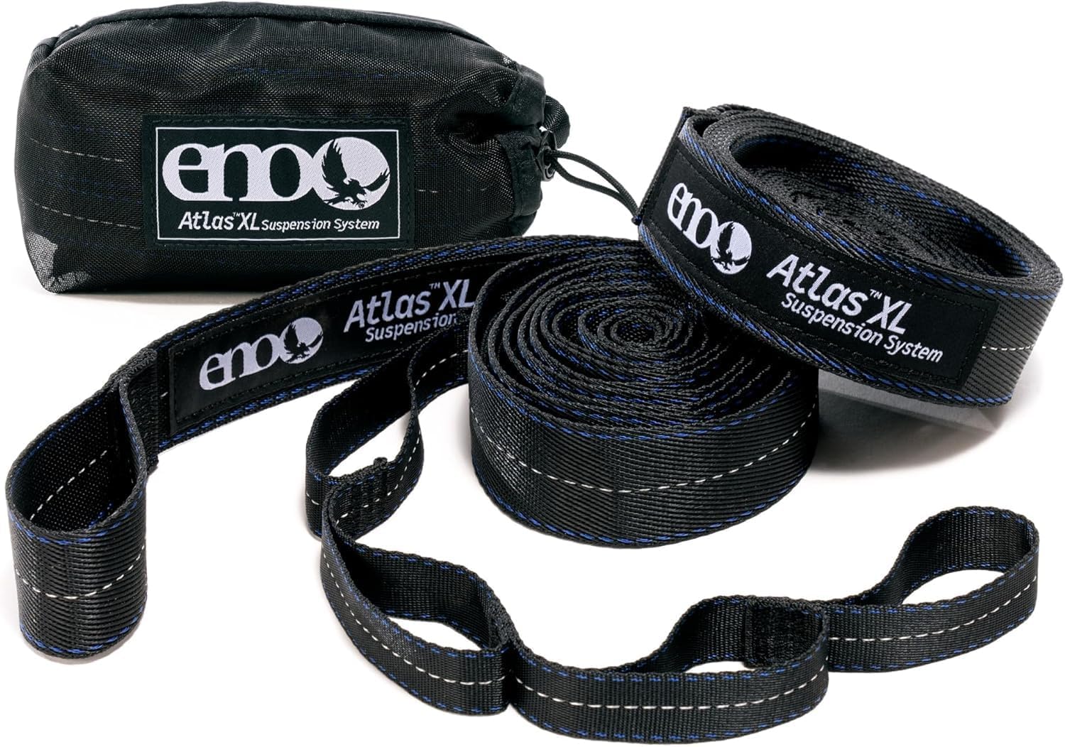 Atlas XL Suspension System - Tree Strap for Hammock - Accessories for Camping, Hiking, and Backpacking - Black/Royal