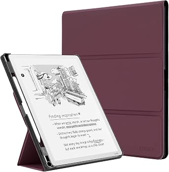 CoBak Case for 11" Kindle Scribe 3rd Generation 2025, Kindle Scribe Colorsoft with Two Viewing Angles - All New PU Leather Cover with Auto Sleep Wake, Pen Holder. Fig