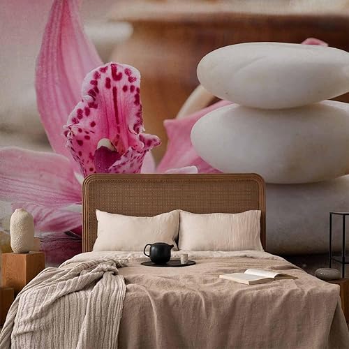 Miniatura 5 de artgeist Mural de pared de orquídea de 96 x 76 pulgadas, papel tapiz autoadhesivo para despegar y pegar, extraíble, grande, decoración de pared,