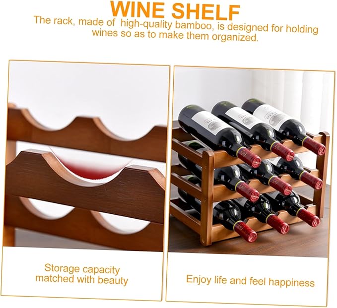 Soporte para Botellas de Vino PRETYZOOM, Organizador de Mostrador miniatura 9