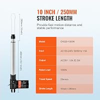 VEVOR Lineáris Aktuátor Készlet 250mm, Nagy Sebességű 24V Emelőmotor 1000N Teherbírással, IP44 Védettségű TV/Asztal/Kanapé Mozgatáshoz - Táp 3