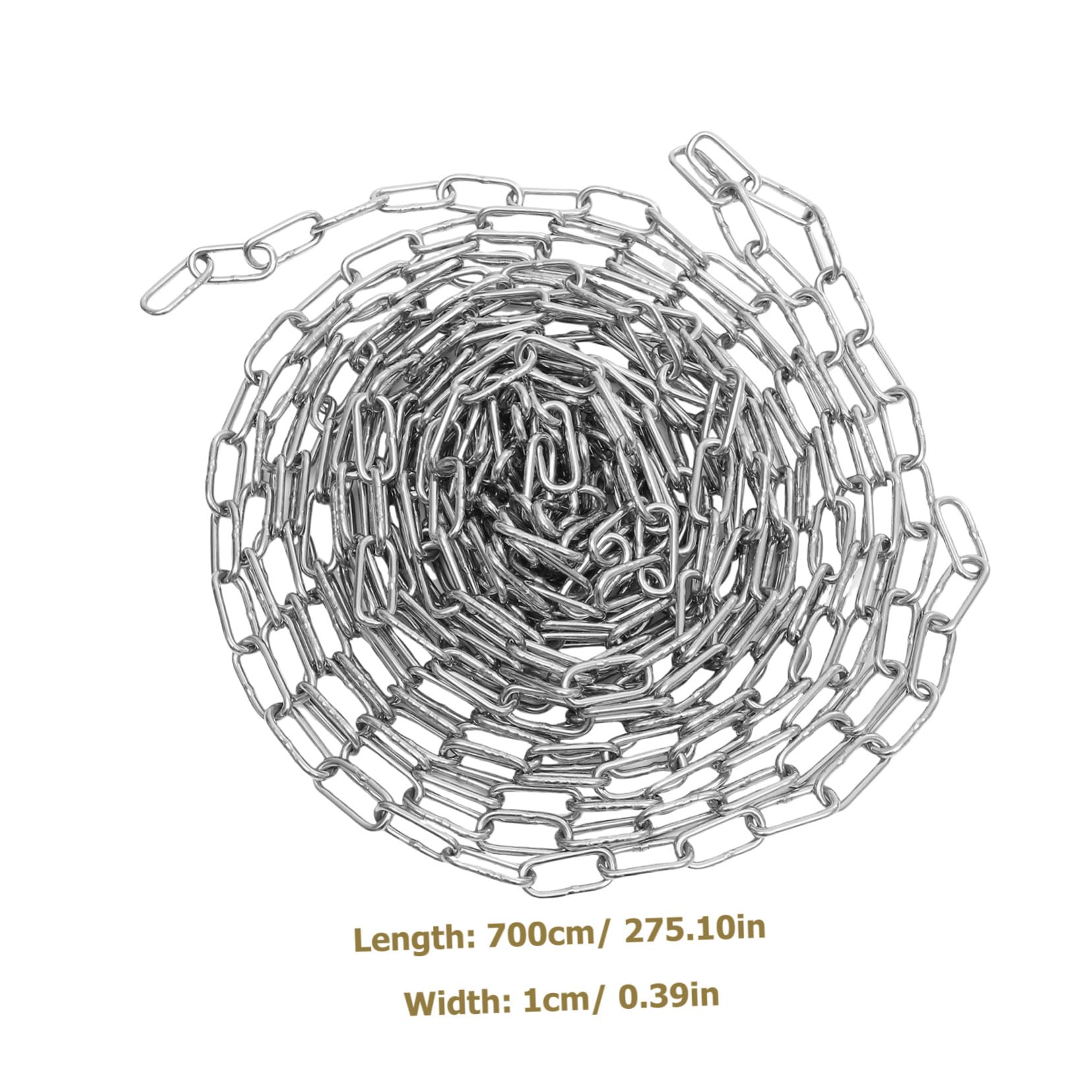 OSOLADY Garden Fence Decor Chain Safety Barrier Parking Barriers Driveway Barrier Silver Galvanized Iron