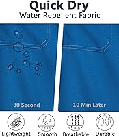 Vista 6 de Difficort - Traje de baño para hombre con forro de compresión, pantalones cortos de secado rápido con bolsillos con cremallera