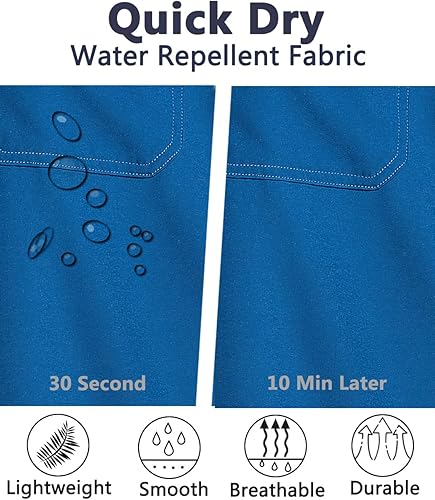 Miniatura 6 de Difficort - Traje de baño para hombre con forro de compresión, pantalones cortos de secado rápido con bolsillos con cremallera