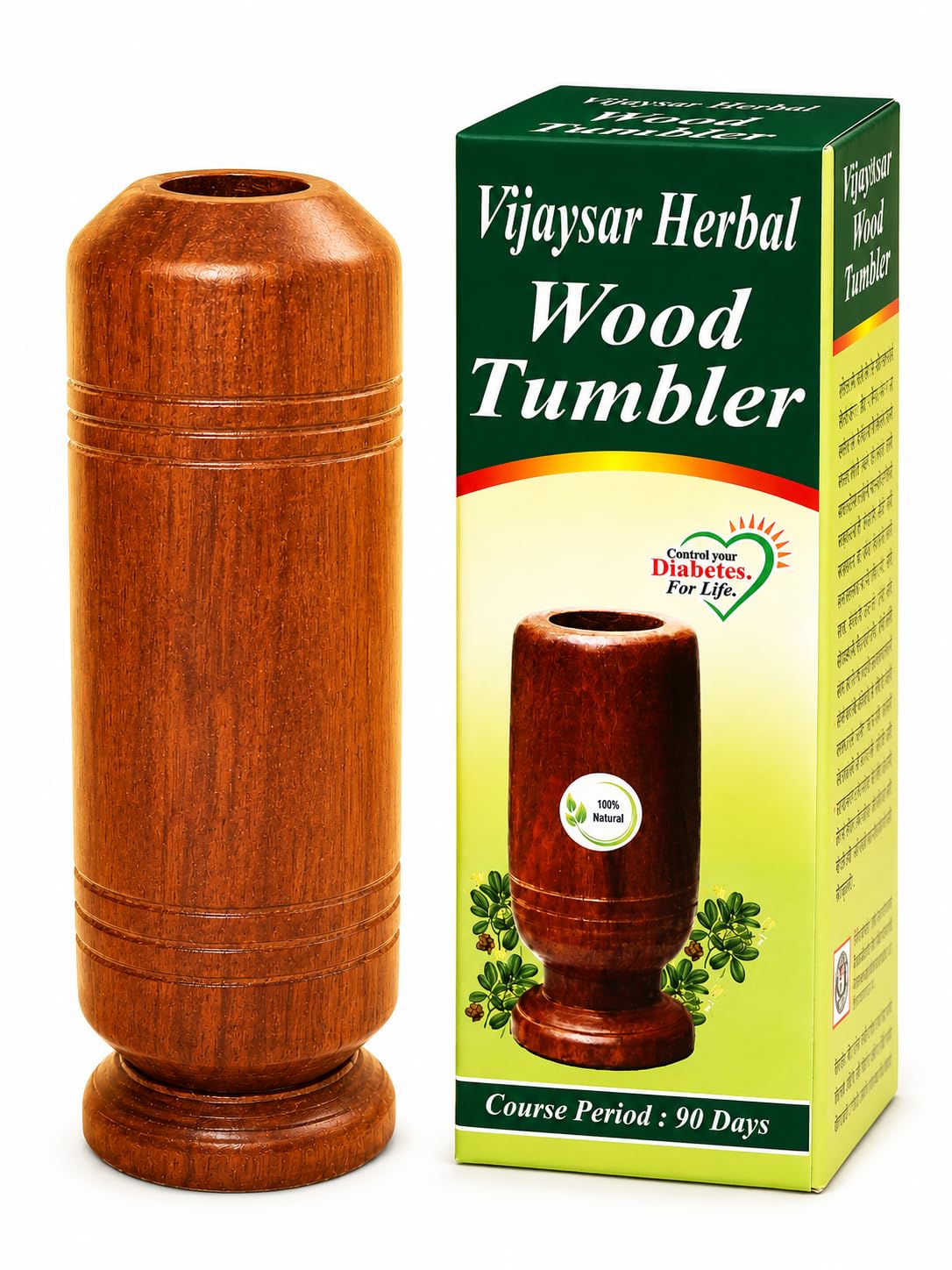 Ayurvedic Vijaysar Wood Glass Tumbler for Diabetes Care, Herbal Wooden Drinking Cup for Healthy Morning Water Routine, Natural Bark Finish Beverage Mug, Daily Wellness Kitchen Accessory-image-33
