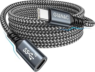 USB C Extension Cable 1M, USB Extension Type C 3.2 Extension Cable Plug to | Type C Extension Cable 3.2 Gen2 4K @ 60Hz For iPhone 17/16/15 Pro Max, MacBook Pro/Air XPS 15 Galaxy S23 S22