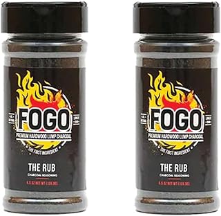 FOGO The Rub, Charcoal Seasoning for Meat, Perfect for Grilling and Smoking BBQ, 5.5 Ounce Shaker Bottle, 2 Pack