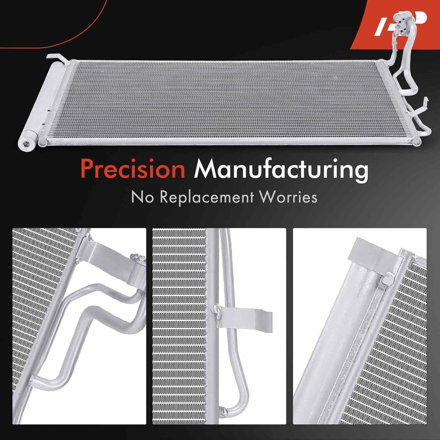 A-Premium Front Air Conditioning A/C Condenser Compatible with Hyundai Elantra 2021 2022 2023 2024 2025, L4 2.0L, Replace# 97606AA000