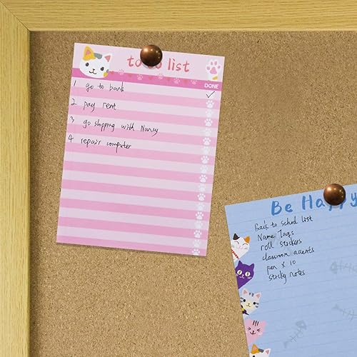 Miniatura 2 de Bloc de notas de gatos, paquete de 4 blocs de notas de animales lindos para oficina, hogar, regalos escolares