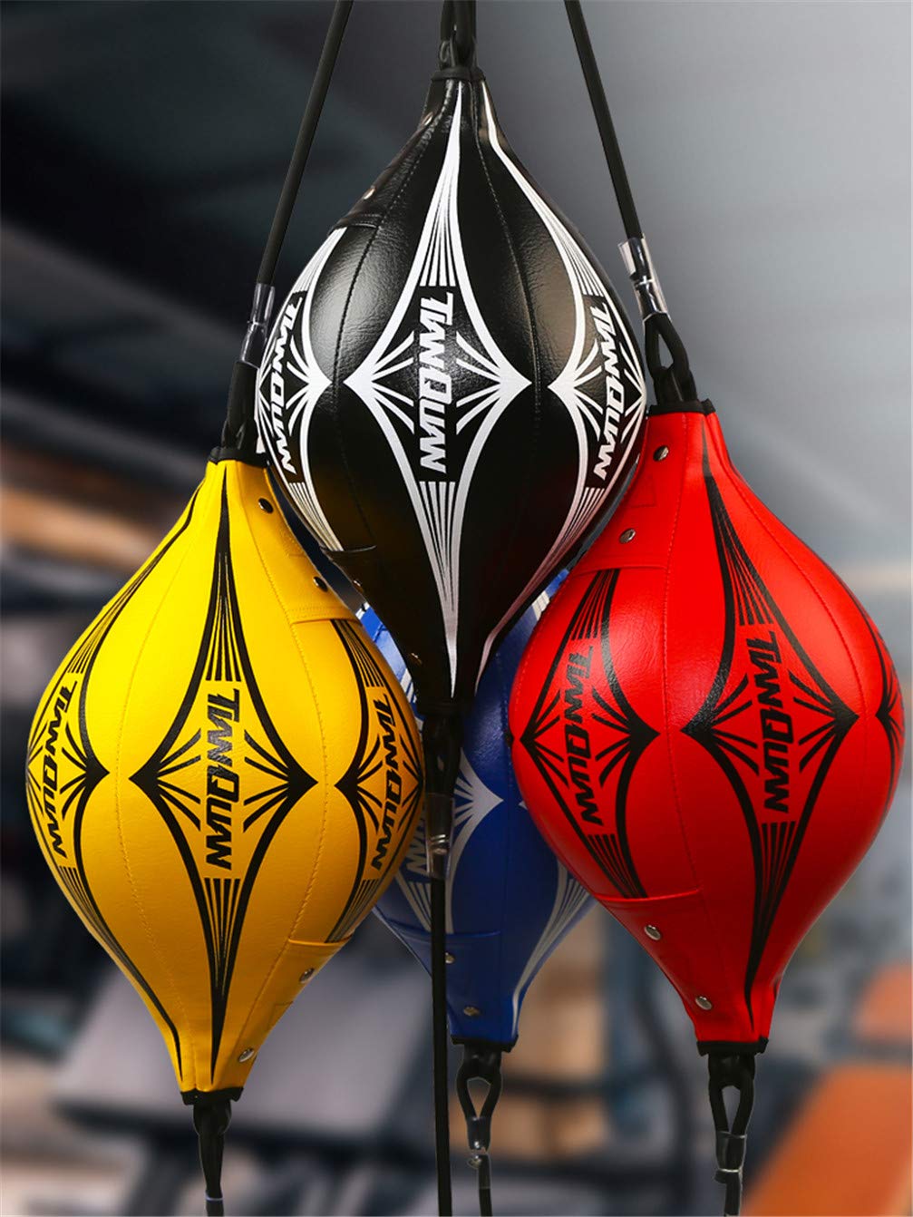 Ballon D'entraînement De Vitesse Double Extrémité - Sac De Frappe Pour Boxe, Fitness Et Réflexes (10cm, Jaune, PU)