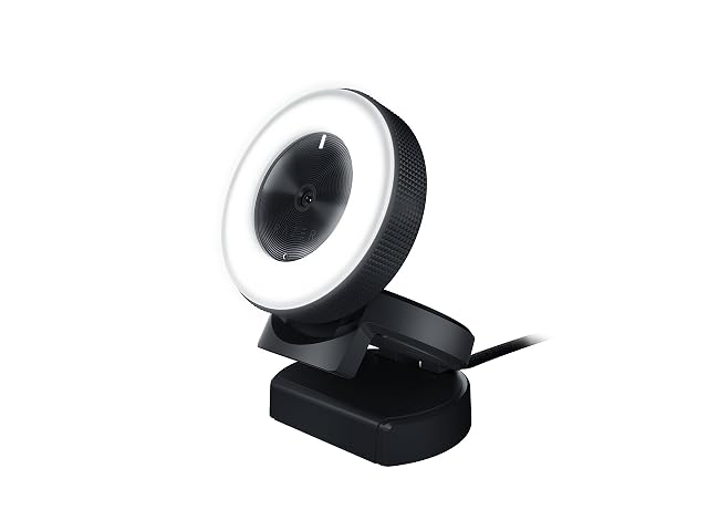 Razer Kiyo Streaming Webcam 1080p 30 FPS 720p 60 FPS - Ring Light w Adjustable Brightness - Built-in