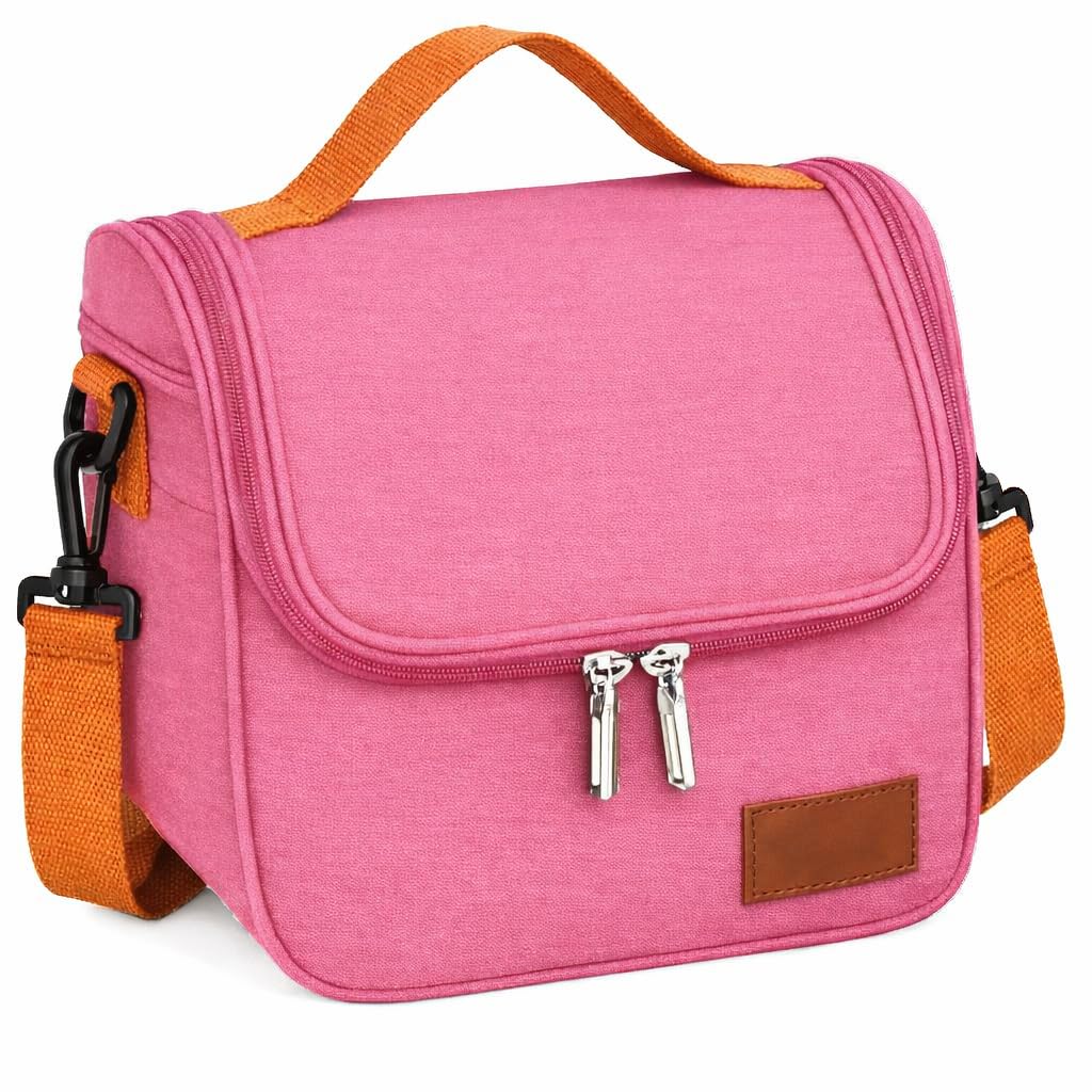 Bolsa Térmica Lancheira Impermeável Alça Marmita Academia Escolar Rosa | Alça, Para