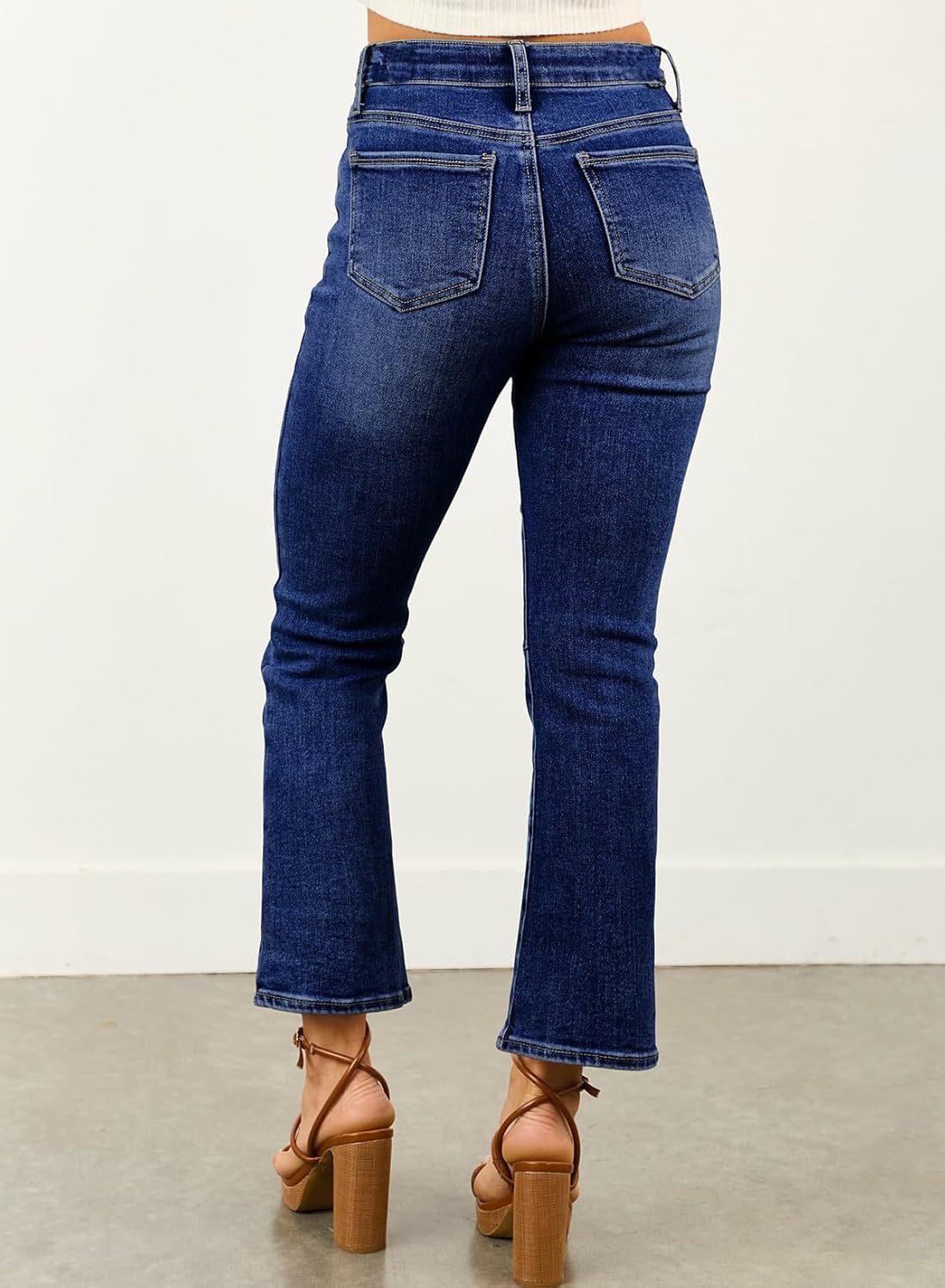 Astylish Jeans for Women Trendy Wide Leg High Waisted Ankle Bootcut Jeans Stretchy Straight Leg Flare Denim Pants - Image 2