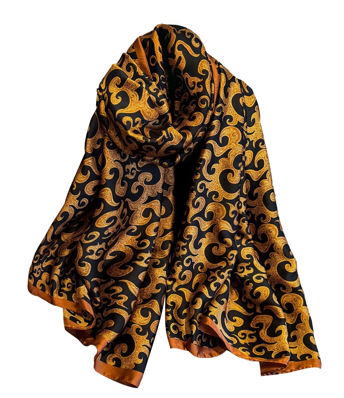 NUWEERIR Womens 100% Large Mulberry Silk Scarf Long Satin Scarf Fashion Lightweight Wraps