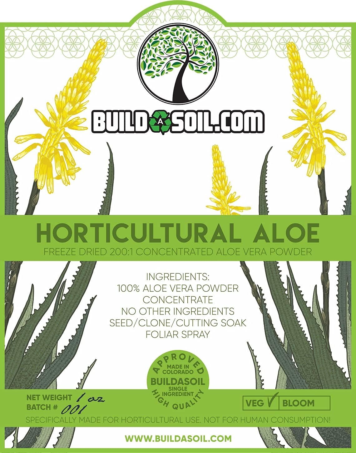 BuildASoil Horticultural Aloe 4 oz
