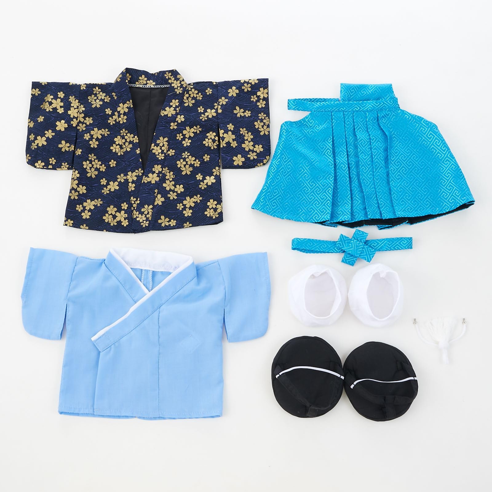 Amazon.co.jp: [atelier_memory] 877 ぬいぐるみ用衣装 羽織袴 ブルー