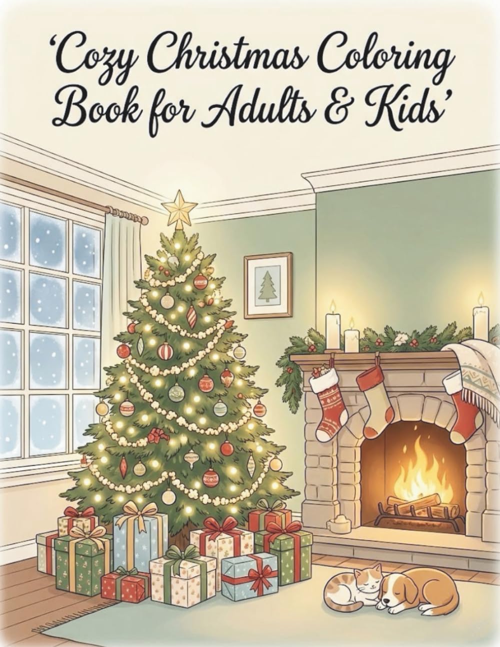 Cozy Christmas Coloring Book for Adults & Kids: A Heartwarming Collection of Relaxing Holiday Scenes, Winter Moments, Cute Characters, and Festive Decorations to Color and Enjoy