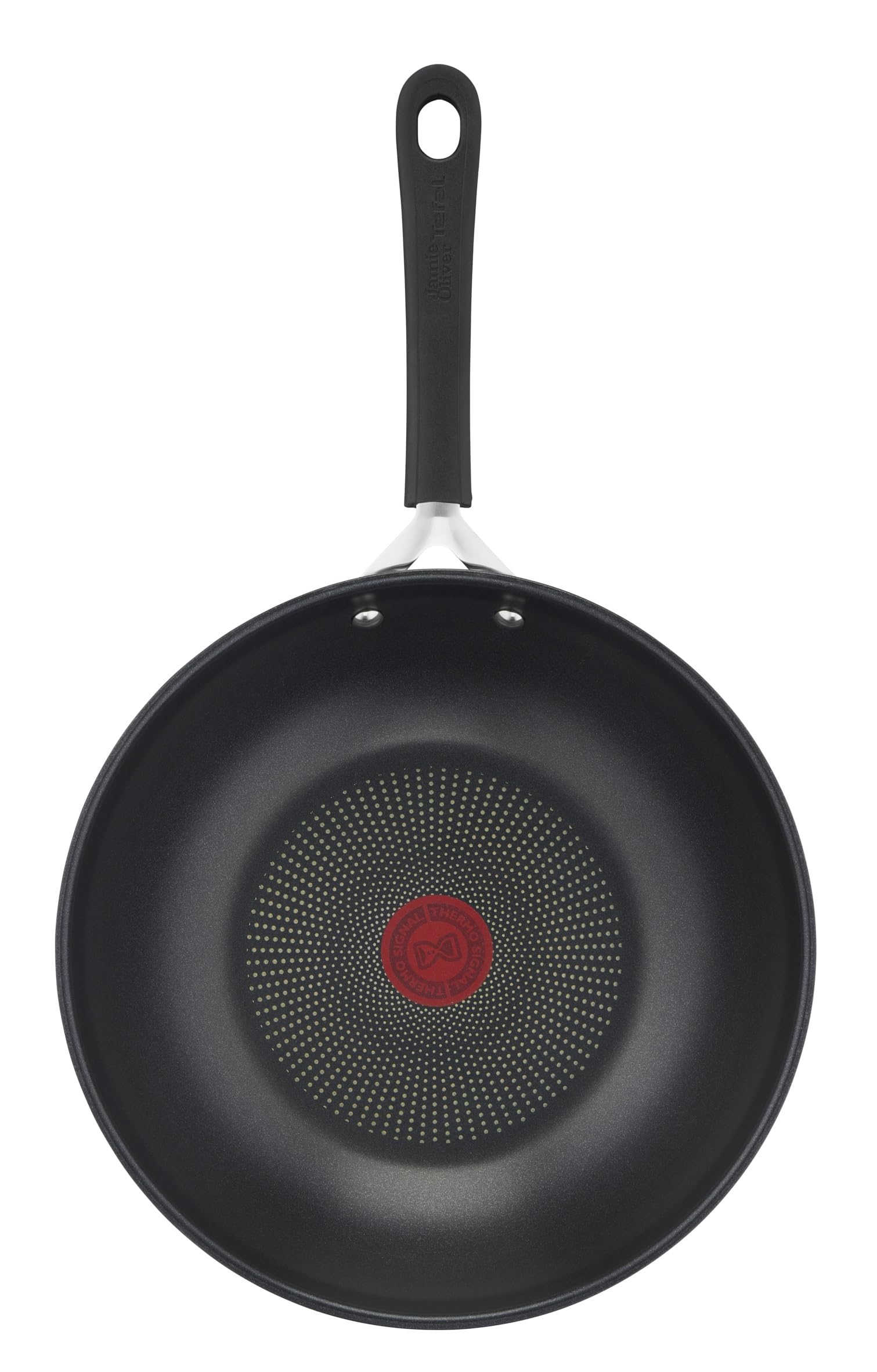 Tefal Jamie Oliver Home Cook - Wok de inducción antiadherente de acero inoxidable de 28 cm