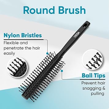 Vega Basic Collection Hair Brush - Round R3-RB 1 Pcs