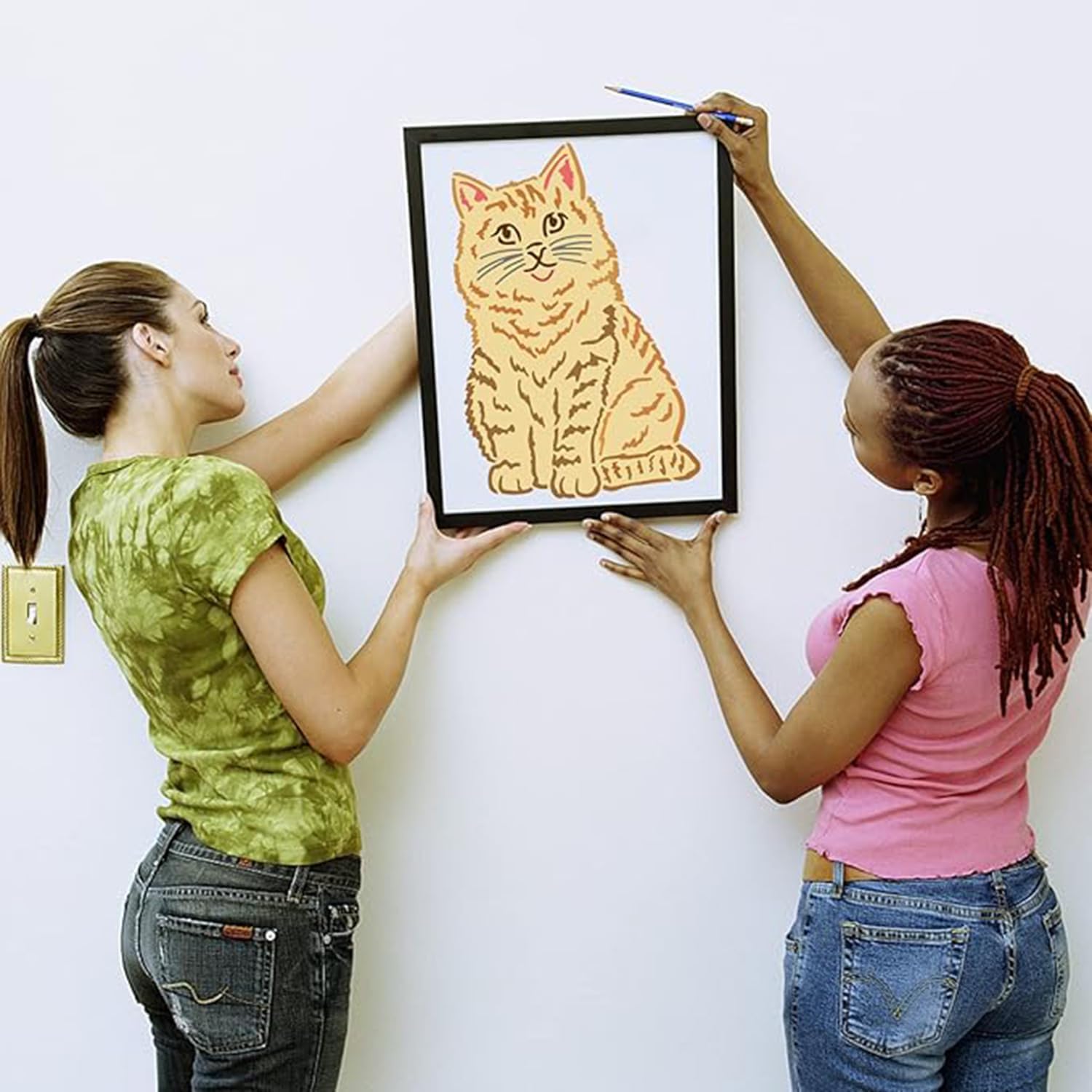 9-Pack Cat Stencils for Painting on Wood, Reusable PET Drawing Templates with Maine Coon Cat Head Design, for DIY Crafts, Baking, Royal Icing, Sugar Cookie Decorating, Wall Art, 7.87IN