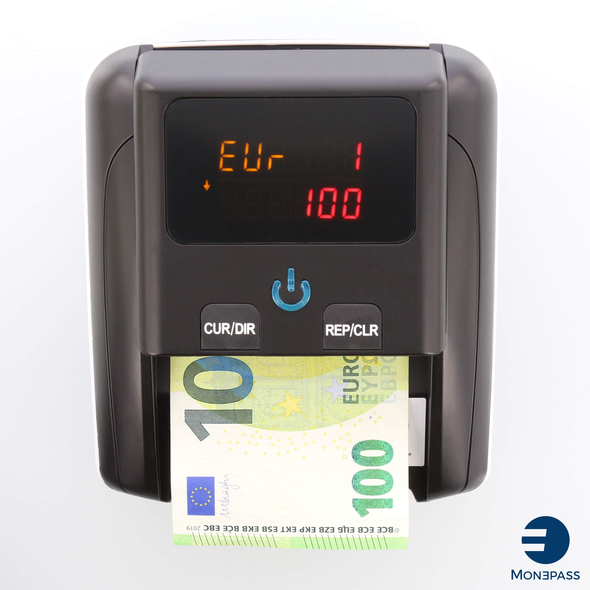 Monepass D5X - Rivelatore automatico di banconote false Euro con 5 sistemi di rilevamento e affidabilità del 100% (test ufficiale BCE) - Introduzione biglietti multi-senso (4)