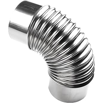 90  Angle Pipe Stainless Steel Pipe Elbow Stainless Steel Rain Cover Pipes Stove Pipe Stainless Steel Essential Elbow Pipe Stainless Steel Rain Caps Pipes for Stove Ventilation 100 mm