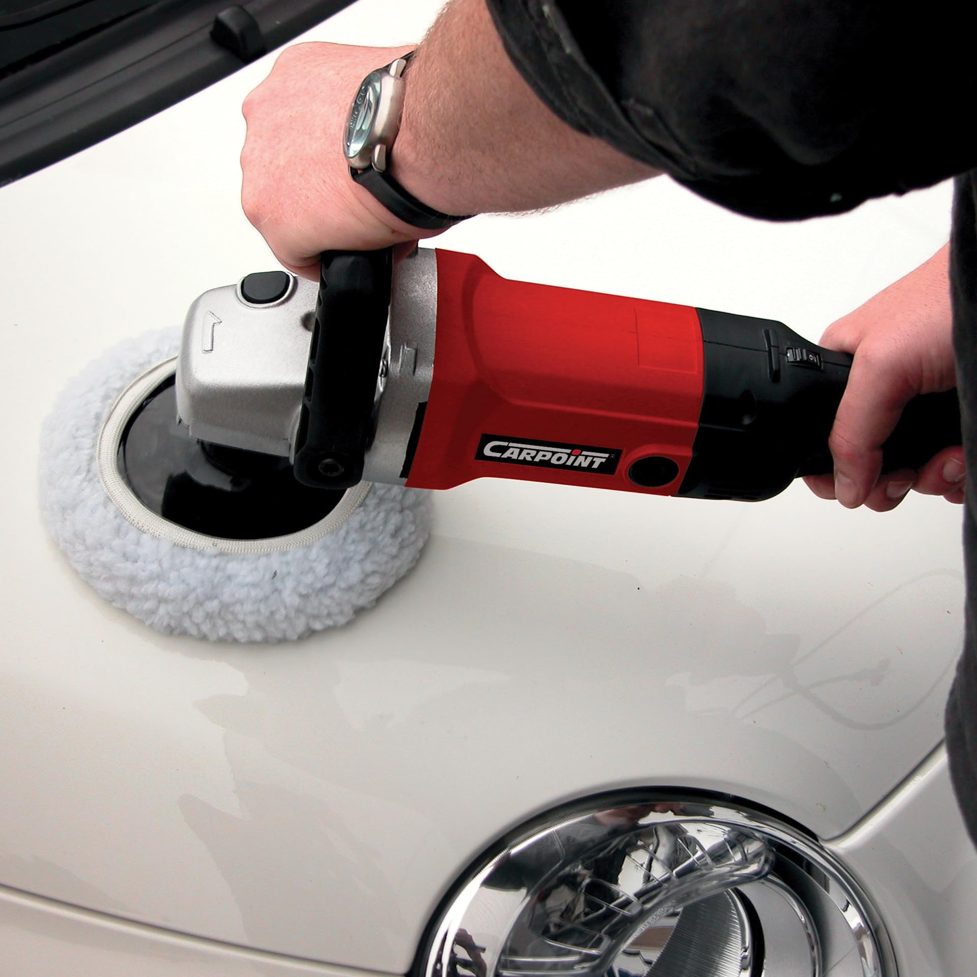 CARPOINT 1717307 Pulidora con accesorios con manija de quita y pon eléctrico