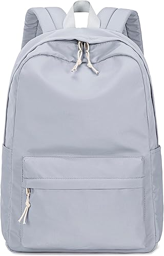 Bluboon Mochila para la escuela para niños, mochila para niñas, mochila para computadora portátil, regalos para mujeres, Gris (Pure Grey), Mochilas