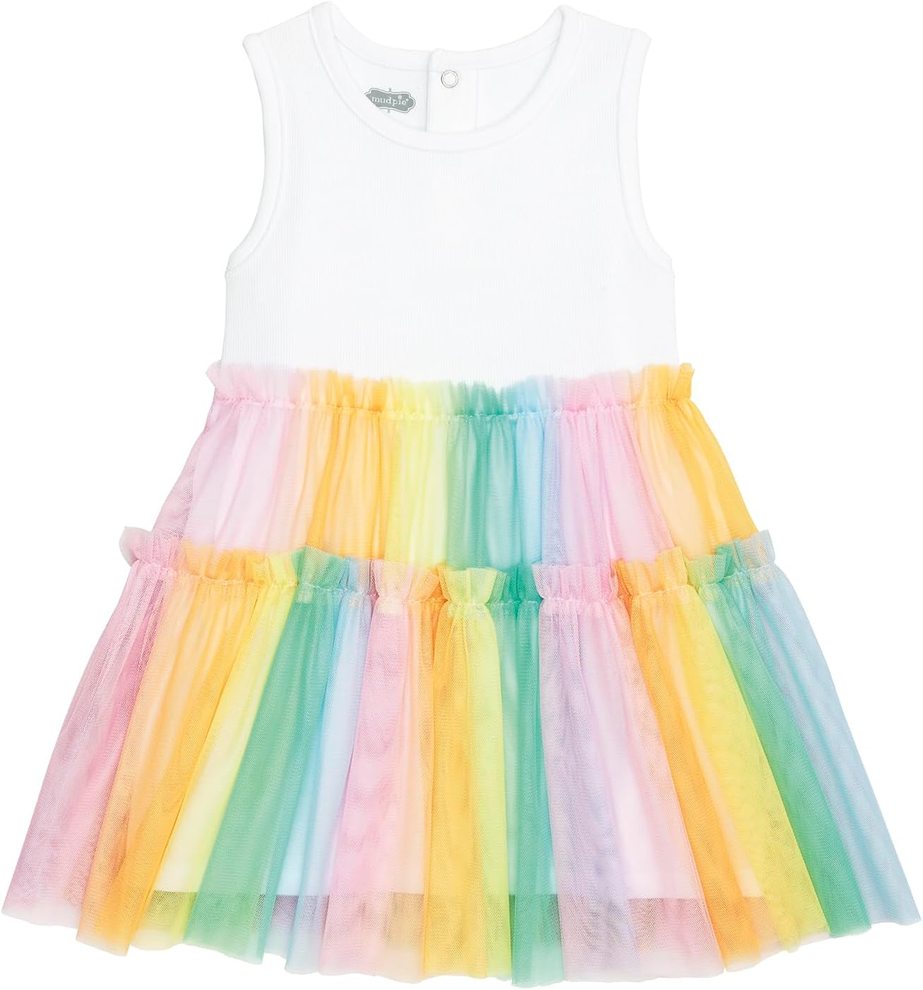 Mud Pie Toddler Girl Rainbow Ombre Tutu Tank Dress