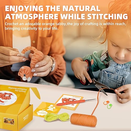 Miniatura 9 de MOREJMTT Kit de ganchillo para principiantes, aprende a tejer, incluye hilo suave fácil de tejer, tutorial en video paso a paso, gancho, regalo de