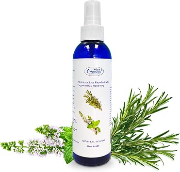 Lice Spray for Hair with Peppermint and Rosemary, Lice Spray for Daily Use Non Toxic and Safe for Kids and Adults, Lice Scare Away Spray for Kids. Be Head Free Lice Naturally 6 Fl. Oz