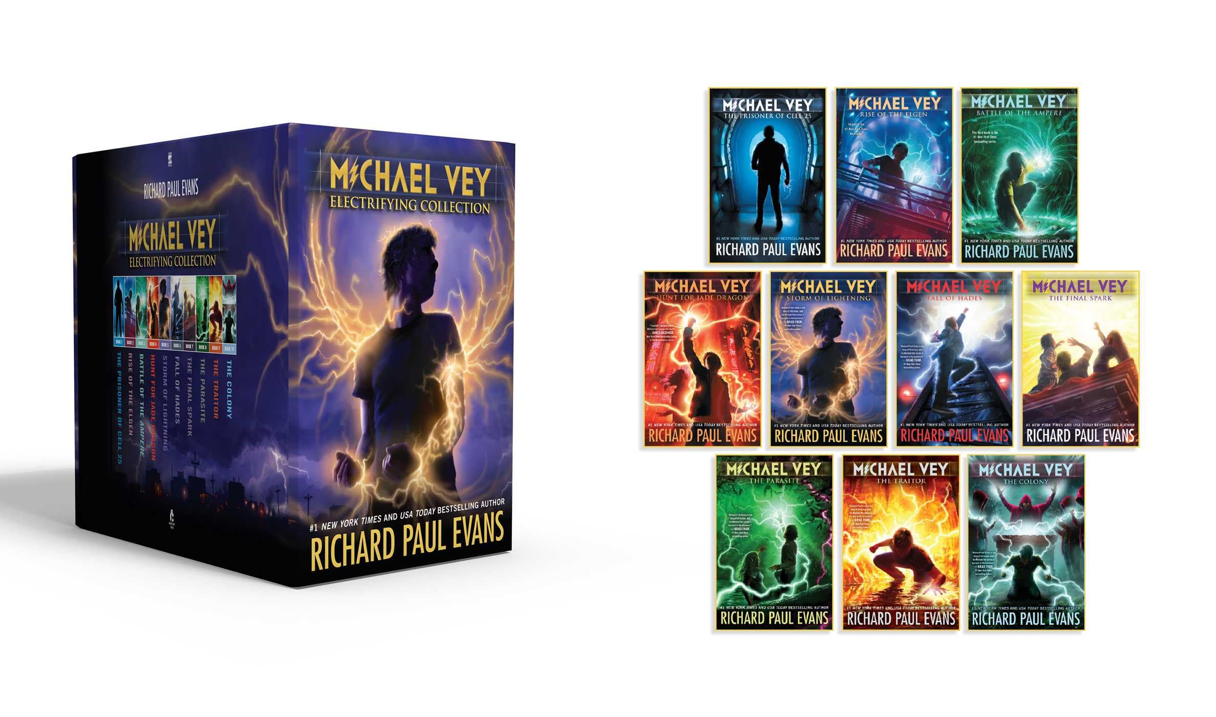 Michael Vey Electrifying Collection (Boxed Set): Michael Vey; Michael Vey 2; Michael Vey 3; Michael Vey 4; Michael Vey 5; Michael Vey 6; Michael Vey 7; Michael Vey 8; Michael Vey 9; Michael Vey 10