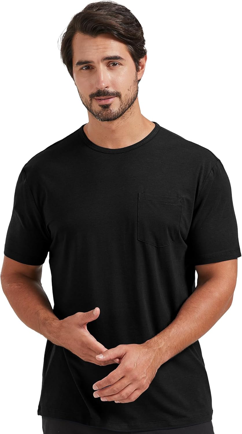 netdraw Men's Ultra Soft Bamboo Viscose Pocket T-Shirt Classic Fit Lightweight Cooling Short Sleeve Casual Basic Shirt - Image 6