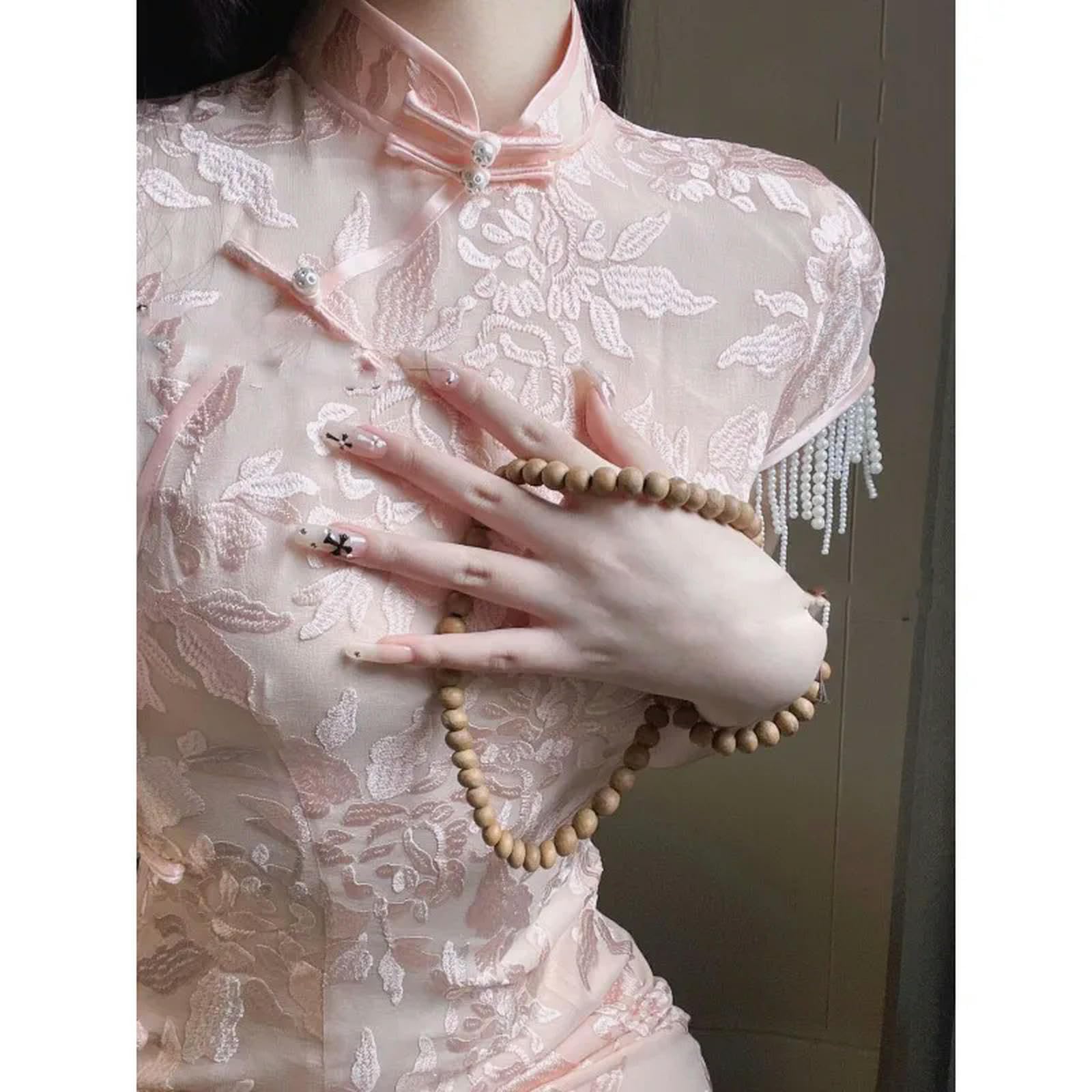 Amazon.com: JIMINISO Pink Embroidered Pearl Tassel Short Sleeved Cheongsam Dress for Women Sweet Slim Graduation Ceremony Evening Dress : Clothing, Shoes & Jewelry Amazon.com: JIMINISO Pink Embroidered Pearl Tassel Short Sleeved Cheongsam Dress for Women Sweet Slim Graduation Ceremony Evening Dress : Clothing, Shoes & Jewelry