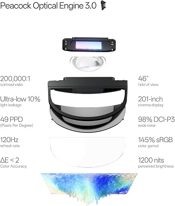 RayNeo GT AR/XRグラス、202インチネイティブ3DoFビデオディスプレイ。