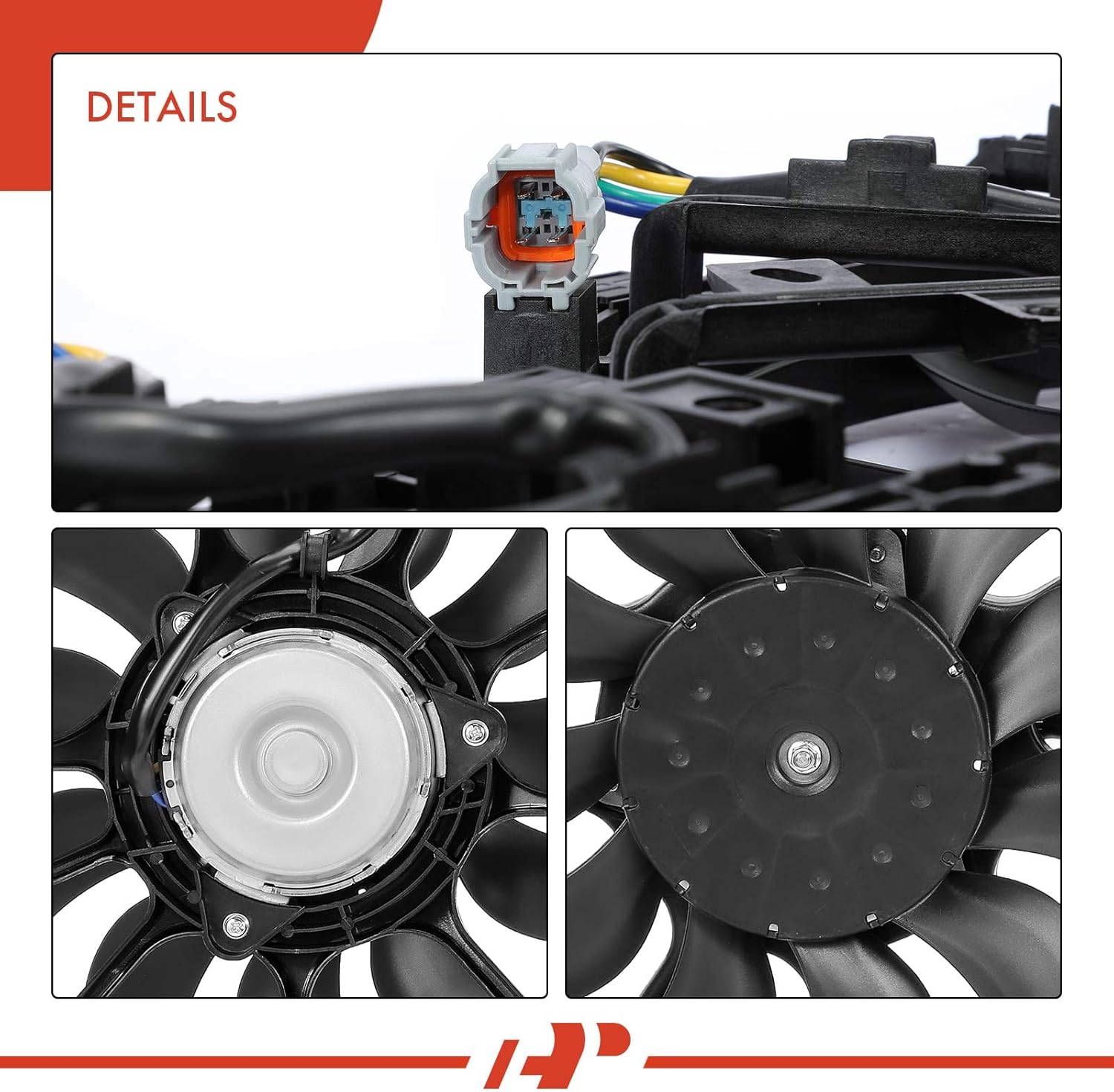 A-Premium Engine Radiator Cooling Fan Assembly Compatible with Select Nissan Models - Murano 2009-2014, Quest 2011-2017 - Replace# 214811AA0A, 21481JN20A