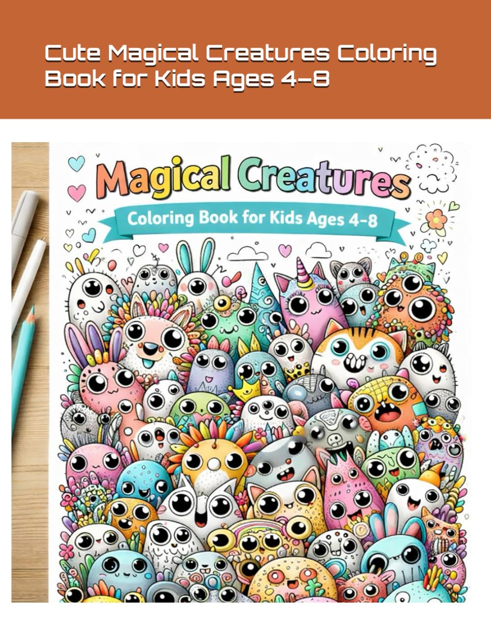 Cute Magical Creatures Coloring Book for Kids Ages 4–8: A Cute and Strange Fairy-Tale Coloring Adventure